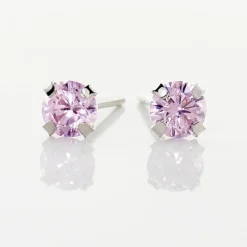 Histoire d'Or Boucles D'oreilles Puces Daria Or Blanc Oxyde De Zirconium Clearance