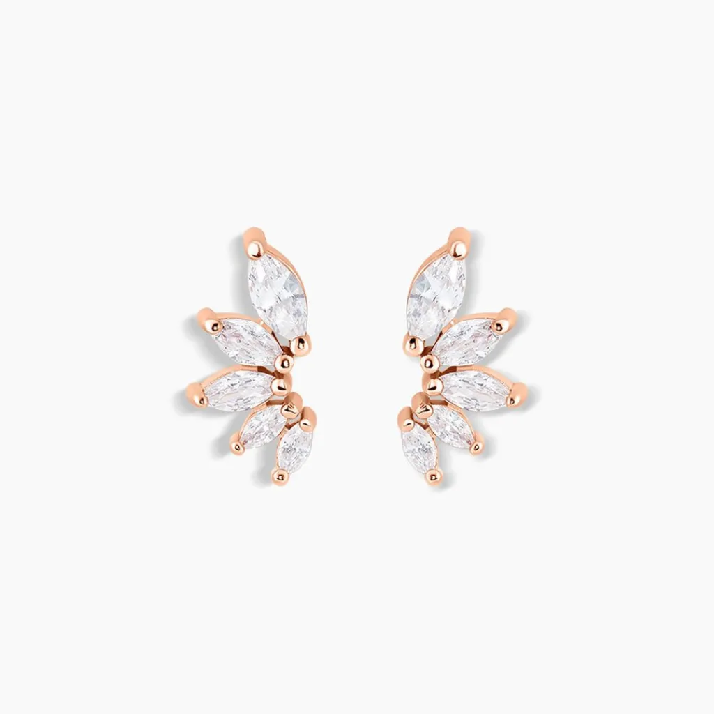 Histoire d'Or Boucles D'oreilles Puces Duchesse De Zirconium argent rose oxyde Clearance