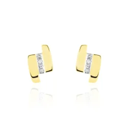 Histoire d'Or Boucles D'oreilles Puces Dolene Or Jaune Diamant Discount