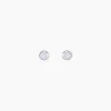 Histoire d'Or Boucles D'oreilles Puces Daria Serti Clos Or Blanc Oxyde De Zirconium Outlet