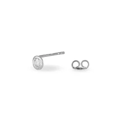 Histoire d'Or Boucles D'oreilles Puces Daria Serti Clos Or Blanc Oxyde De Zirconium Outlet