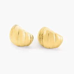 Histoire d'Or Boucles D'oreilles Puces Dieppe Acier Jaune Clearance