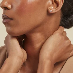 Histoire d'Or Boucles D'oreilles Puces Declaration Argent Blanc Oxyde De Zirconium Online