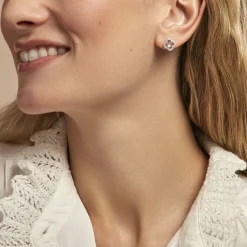 Histoire d'Or Boucles D'oreilles Puces Dally Argent Blanc Quartz Oxyde De Zirconium Online