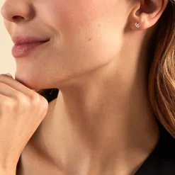 Histoire d'Or Boucles D'oreilles Puces Duchesse De Zirconium argent blanc oxyde Sale