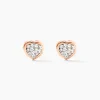 Histoire d'Or Boucles D'oreilles Puces Daria C艙ur 0 Or Rose Strass Online