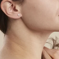 Histoire d'Or Boucles D'oreilles Puces Daria C艙ur 0 Or Rose Strass Online