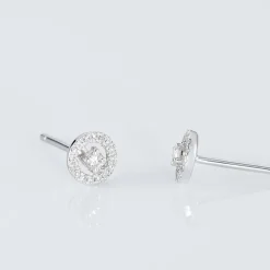 Histoire d'Or Boucles D'oreilles Puces Domitia Or Blanc Diamant Discount