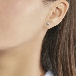 Histoire d'Or Boucles D'oreilles Puces Domitia Or Blanc Diamant Discount