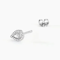 Histoire d'Or Boucles D'oreilles Puces Domitia Or Blanc Diamant Hot