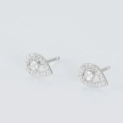 Histoire d'Or Boucles D'oreilles Puces Domitia Or Blanc Diamant Hot