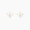 Histoire d'Or Boucles D'Oreilles Puces Daithi Or Jaune Oxyde De Zirconium New