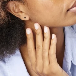 Histoire d'Or Boucles D'oreilles Puces Doreen Carre Or Jaune Oxyde De Zirconium or jaune oxyde noir Clearance