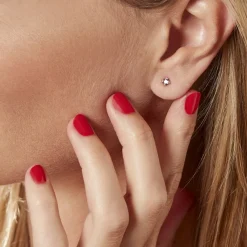 Histoire d'Or Boucles D'oreilles Puces Doreen Carre Or Jaune Oxyde De Zirconium or jaune oxyde violet Best