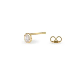 Histoire d'Or Boucles D'oreilles Puces Daria Serti Clos Or Jaune Oxyde De Zirconium