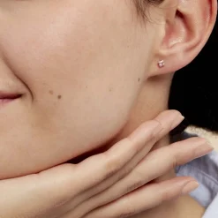 Histoire d'Or Boucles D'oreilles Puces Doreen Carre Or Jaune Oxyde De Zirconium Sale