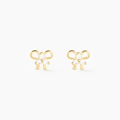 Histoire d'Or Boucles D'oreilles Puces Darina Noeud Or Jaune Oxyde De Zirconium Discount