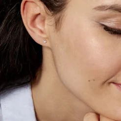 Histoire d'Or Boucles D'oreilles Puces Doreen Carre Or Jaune Oxyde De Zirconium Online