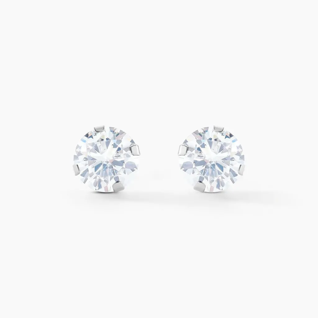 Histoire d'Or Boucles D'oreilles Puces Eddie Or Blanc Oxyde De Zirconium Online