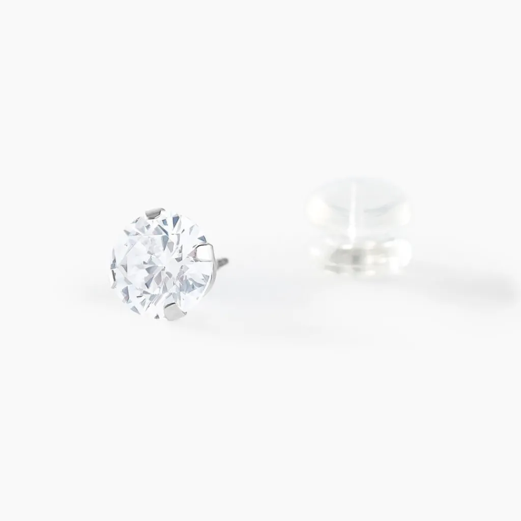 Histoire d'Or Boucles D'oreilles Puces Eddie Or Blanc Oxyde De Zirconium Online