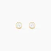 Histoire d'Or Boucles D'oreilles Puces Elda Serti Clos Or Jaune Oxyde De Zirconium Best