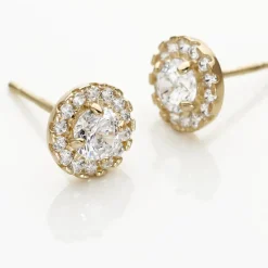 Histoire d'Or Boucles D'oreilles Puces Edmee Or Jaune Oxyde De Zirconium New