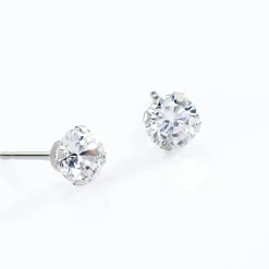 Histoire d'Or Boucles D'oreilles Puces Eddie Or Blanc Oxyde De Zirconium Hot