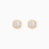 Histoire d'Or Boucles D'oreilles Puces Edmee Cercle 0 Or Jaune Strass Online