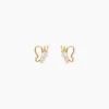 Histoire d'Or Boucles D'oreilles Puces Evaelle Papillon Or Jaune Oxyde De Zirconium Hot