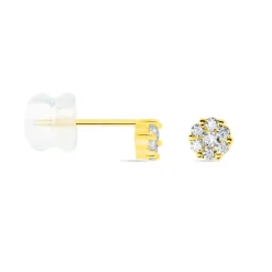 Histoire d'Or Boucles D'oreilles Puces Eleanor Fleur Or Jaune Oxyde De Zirconium Best