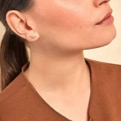 Histoire d'Or Boucles D'oreilles Puces Evonne Argent Blanc Oxyde De Zirconium Hot