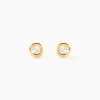 Histoire d'Or Boucles D'oreilles Puces Eden Serti Pneu Or Jaune Oxyde De Zirconium New