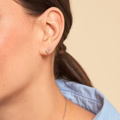 Histoire d'Or Boucles D'oreilles Puces Elyn Argent Blanc Oxyde De Zirconium Online