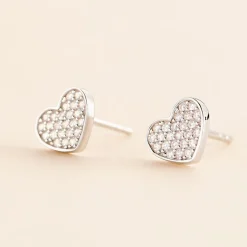 Histoire d'Or Boucles D'oreilles Puces Esperanza Argent Blanc Oxyde De Zirconium Clearance