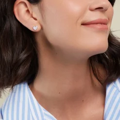 Histoire d'Or Boucles D'oreilles Puces Esperanza Argent Blanc Oxyde De Zirconium Clearance