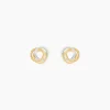 Histoire d'Or Boucles D'oreilles Puces Edmee Cercle Or Bicolore Best