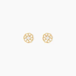 Histoire d'Or Boucles D'oreilles Puces Eleanor Fleur Or Jaune Oxyde De Zirconium Online