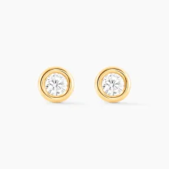 Histoire d'Or Boucles D'oreilles Puces Eden Serti Pneu Or Jaune Oxyde De Zirconium Hot