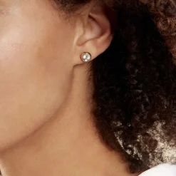 Histoire d'Or Boucles D'oreilles Puces Eden Serti Pneu Or Jaune Oxyde De Zirconium Hot