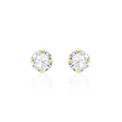 Histoire d'Or Boucles D'oreilles Puces Eddie Or Jaune Oxyde De Zirconium New