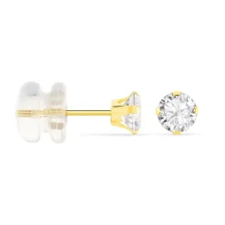 Histoire d'Or Boucles D'oreilles Puces Eddie Or Jaune Oxyde De Zirconium New
