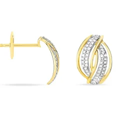 Histoire d'Or Boucles D'oreilles Puces Enora Or Jaune Diamant Best