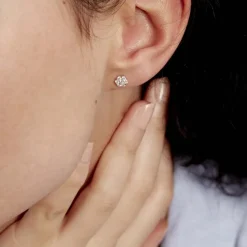 Histoire d'Or Boucles D'oreilles Puces Eleanor Fleur Or Jaune Oxyde De Zirconium Best