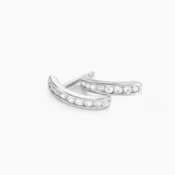 Histoire d'Or Boucles D'oreilles Puces Elenore Argent Blanc Oxyde De Zirconium Sale