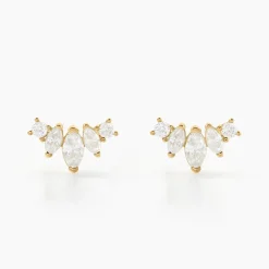 Histoire d'Or Boucles D'oreilles Puces Earnestine Or Jaune Oxyde De Zirconium Discount