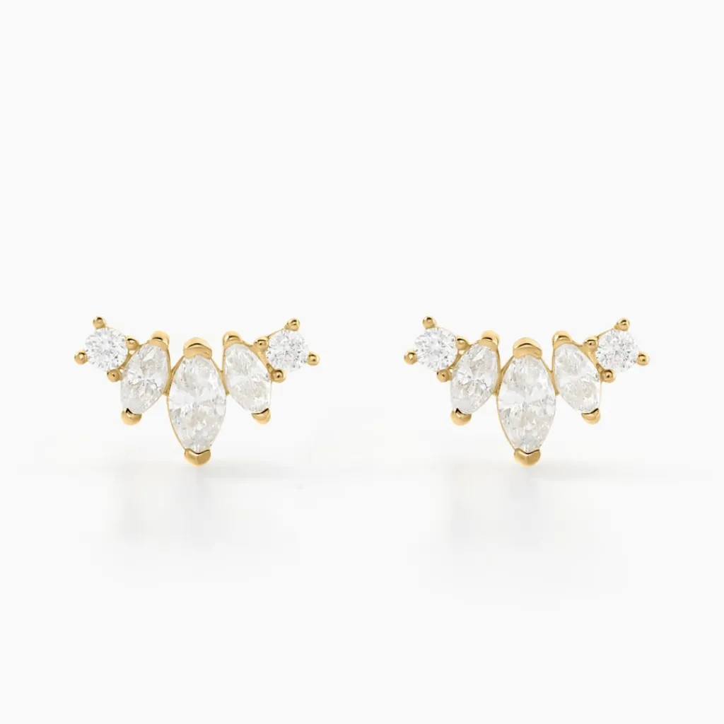 Histoire d'Or Boucles D'oreilles Puces Earnestine Or Jaune Oxyde De Zirconium Discount