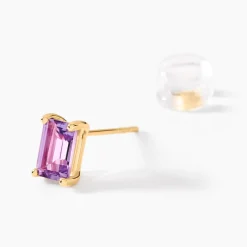 Histoire d'Or Boucles D'oreilles Puces Emilian Or Jaune Améthyste or jaune améthyste violet Hot