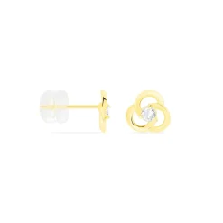 Histoire d'Or Boucles D'oreilles Puces Eleanor Fleur Or Jaune Oxyde De Zirconium Outlet