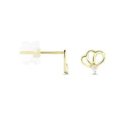 Histoire d'Or Boucles D'oreilles Puces Eleanor Fleur Or Jaune Oxyde De Zirconium Hot