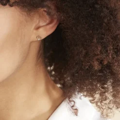 Histoire d'Or Boucles D'oreilles Puces Eleanor Fleur Or Jaune Oxyde De Zirconium Hot